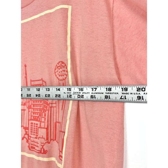 Dallas Skyline Pretty Pink Illustrative Womens Size X Large T-Shirt - Picture 5 of 6